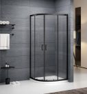 Zuhanykabin, Roltechnik Albis Black íves zuhanykabin, fekete 80x80 N0787