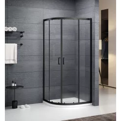   Zuhanykabin, Roltechnik Albis Black íves zuhanykabin, fekete 80x80 N0787