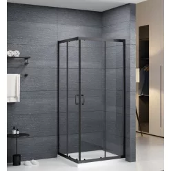   Zuhanykabin, Roltechnik Albis Black szögletes zuhanykabin, fekete 80x80 N0788