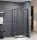 Zuhanykabin, Roltechnik Albis Black szögletes zuhanykabin, fekete 80x80 N0788