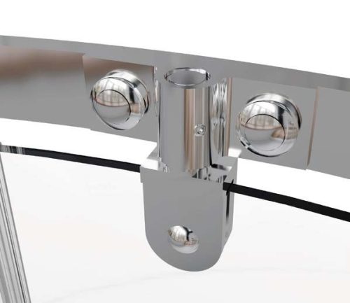 Zuhanykabin, Roltechnik Ardis íves zuhanykabin, brillant profil/pattern üveg, 80x80 N0798