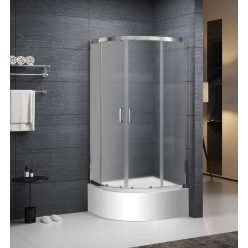   Zuhanykabin, Roltechnik Taldis íves zuhanykabin brillant profil/matt üveg, 80x80x165 N0802