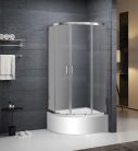 Zuhanykabin, Roltechnik Taldis íves zuhanykabin brillant profil/matt üveg, 90x90x165 N0803