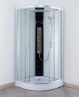 Zuhanykabin, Roltechnik Lucidus Round íves, hátfalas zuhanykabin, brillant profil 90x90