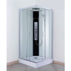   Zuhanykabin, Roltechnik Lucidus Square szögletes, hátfalas zuhanykabin, brillant profil 90x90