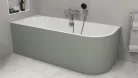 Kád, Sapho Polysan Viva L Monolith aszimmetrikus kád 170x75 fehér/verde 70119M.44