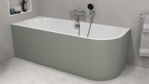 Kád, Sapho Polysan Viva L Monolith aszimmetrikus kád 170x75 fehér/verde 70119M.44