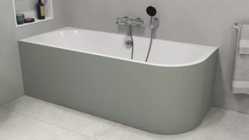 Kád, Sapho Polysan Viva L Monolith aszimmetrikus kád 170x75 fehér/verde 70119M.44