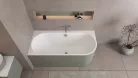Kád, Sapho Polysan Astra L Monolith aszimmetrikus kád 160x75 fehér/verde 33611M.44