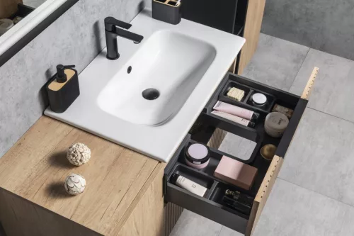 Alsó szekrény, Sapho Cirasa mosdótartó szekrény 2 fiókkal, 99,8x52x46 cm agila strip CR100-4343S