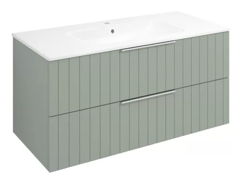 Alsó szekrény, Sapho Cirasa mosdótartó szekrény 2 fiókkal, 99,8x52x46 cm verde strip CR100-4444S