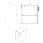 Alsó szekrény, Sapho Cirasa alsó szekrény 1 ajtóval 30x52x46 jobbos/balos, siena CR302-4242