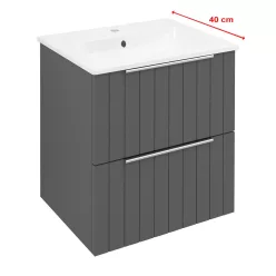   Alsó szekrény, Sapho Cirasa mosdótartó szekrény 2 fiókkal, 48x54x39 cm carina strip CR492-4141S