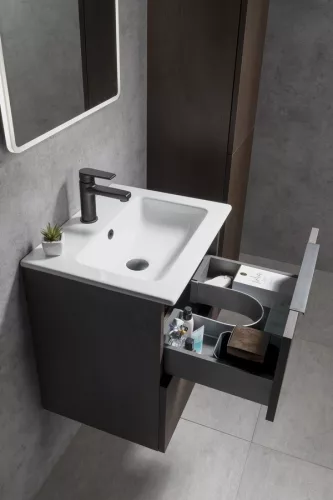 Alsó szekrény, Sapho Cirasa mosdótartó szekrény 2 fiókkal, 48x54x39 cm carina strip CR492-4141S