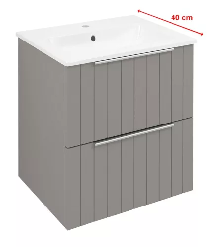 Alsó szekrény, Sapho Cirasa mosdótartó szekrény 2 fiókkal, 48x54x39 cm agila strip CR492-4343S