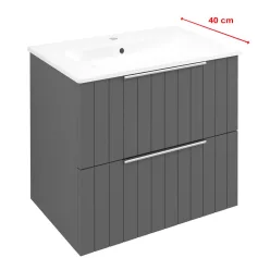   Alsó szekrény, Sapho Cirasa mosdótartó szekrény 2 fiókkal, 58x54x39 cm carina strip CR592-4141S