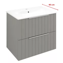   Alsó szekrény, Sapho Cirasa mosdótartó szekrény 2 fiókkal, 58x54x39 cm agila strip CR592-4343S