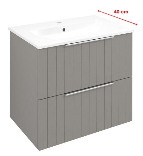 Alsó szekrény, Sapho Cirasa mosdótartó szekrény 2 fiókkal, 58x54x39 cm agila strip CR592-4343S