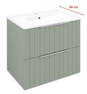 Alsó szekrény, Sapho Cirasa mosdótartó szekrény 2 fiókkal, 58x54x39 cm verde strip CR592-4444S