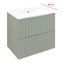   Alsó szekrény, Sapho Cirasa mosdótartó szekrény 2 fiókkal, 58x54x39 cm verde strip CR592-4444S