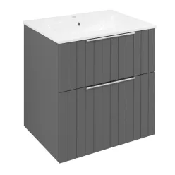   Alsó szekrény, Sapho Cirasa mosdótartó szekrény 2 fiókkal, 59,2x64x46 cm carina strip CR601-4141S