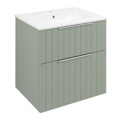   Alsó szekrény, Sapho Cirasa mosdótartó szekrény 2 fiókkal, 59,2x64x46 cm verde strip CR601-4444S