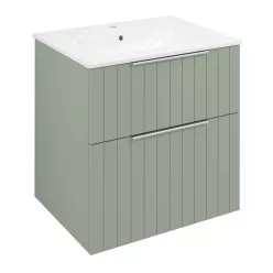   Alsó szekrény, Sapho Cirasa mosdótartó szekrény 2 fiókkal, 59,2x64x46 cm verde strip CR601-4444S