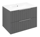 Alsó szekrény, Sapho Cirasa mosdótartó szekrény 2 fiókkal, 69,8x52x46 cm carina strip CR701-4141S