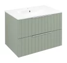 Alsó szekrény, Sapho Cirasa mosdótartó szekrény 2 fiókkal, 69,8x52x46 cm verde strip CR701-4444S