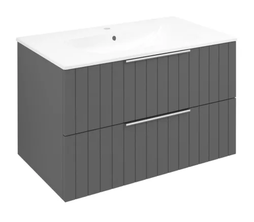 Alsó szekrény, Sapho Cirasa mosdótartó szekrény 2 fiókkal, 79,8x52x46 cm carina strip CR801-4141S