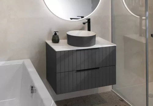 Alsó szekrény, Sapho Cirasa mosdótartó szekrény 2 fiókkal, 79,8x52x46 cm carina strip CR801-4141S