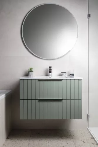 Alsó szekrény, Sapho Cirasa mosdótartó szekrény 2 fiókkal, 79,8x52x46 cm verde strip CR801-4444S