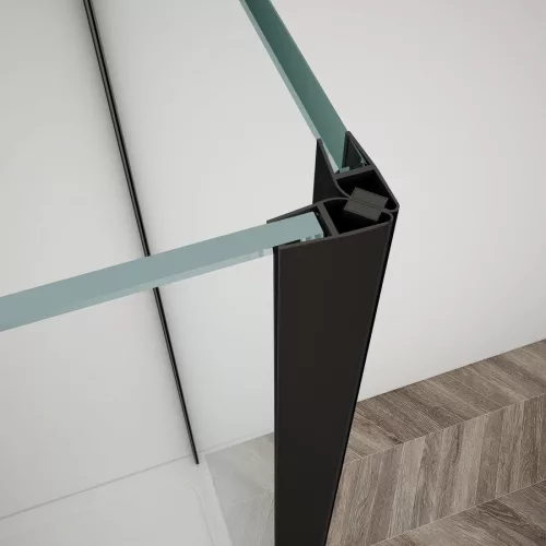 Zuhanykabin, Sapho Trinity Black szögletes zuhanykabin, átlátszó üveggel 100x100 GT2210-10C-B