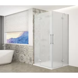   Zuhanykabin, Sapho Trinity Chrome szögletes zuhanykabin, matt üveggel 100x100 GT2210-10M-CH