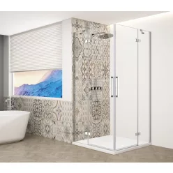   Zuhanykabin, Sapho Trinity Chrome szögletes zuhanykabin, átlátszó üveggel 110x100 GT2210-11C-CH