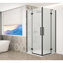   Zuhanykabin, Sapho Trinity Black szögletes zuhanykabin, matt üveggel 110x100 GT2210-11M-B