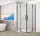 Zuhanykabin, Sapho Trinity Black szögletes zuhanykabin, matt üveggel 110x110 GT2211-11M-B