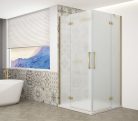 Zuhanykabin, Sapho Trinity Gold Matt szögletes zuhanykabin, matt üveggel 110x110 GT2211-11M-G
