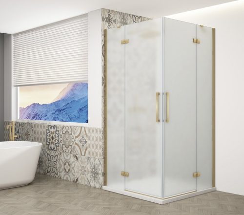 Zuhanykabin, Sapho Trinity Gold Matt szögletes zuhanykabin, matt üveggel 110x110 GT2211-11M-G