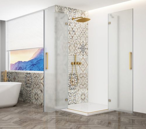 Zuhanykabin, Sapho Trinity Gold Matt szögletes zuhanykabin, matt üveggel 110x110 GT2211-11M-G