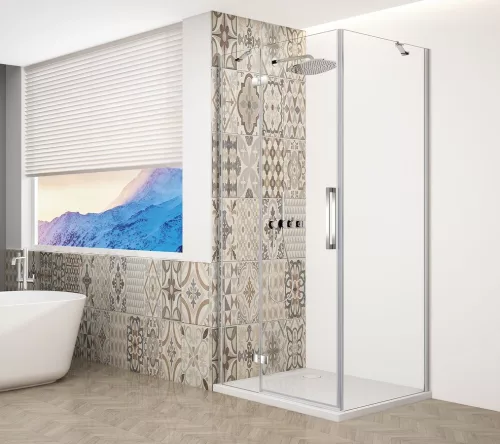 Zuhanykabin,Sapho Trinity Chrome szögletes zuhanykabin,átlátszó üveg,balos 90x100 GT5610-90CL-CH