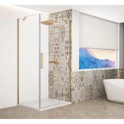   Zuhanykabin,Sapho Trinity Gold Matt szögletes zuhanykabin,átlátszó ü,jobb 100x120 GT5612-10CR-G