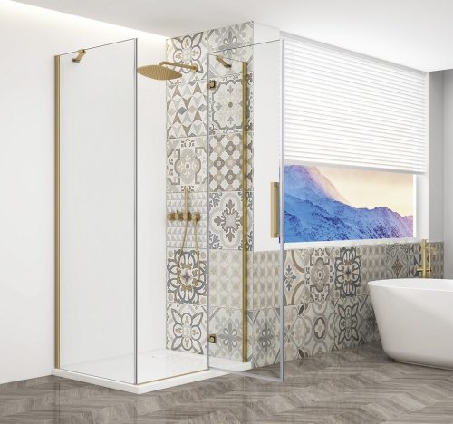 Zuhanykabin,Sapho Trinity Gold Matt szögletes zuhanykabin,átlátszó ü,jobb 100x120 GT5612-10CR-G