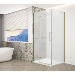   Zuhanykabin,Sapho Trinity Gold Matt szögletes zuhanykabin,matt üveg,balos 100x120 GT5612-10ML-G