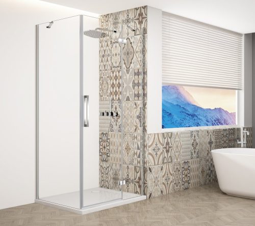 Zuhanykabin,Sapho Trinity Chrome szögletes zuhanykabin,átlátszó üveg,jobb 110x120 GT5612-11CR-CH