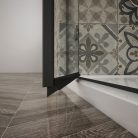 Zuhanykabin,Sapho Trinity Black szögletes zuhanykabin,matt üveg,balos 110x120 GT5612-11ML-B
