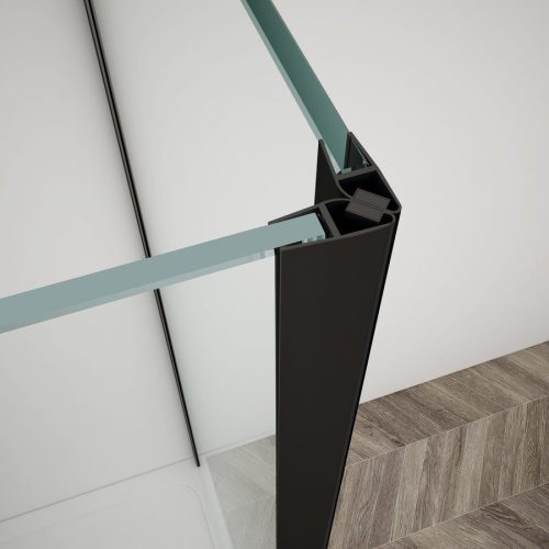 Zuhanykabin,Sapho Trinity Black szögletes zuhanykabin,matt üveg,jobbos 80x120 GT5612-80MR-B