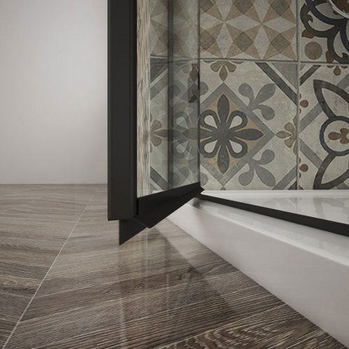 Zuhanykabin,Sapho Trinity Black szögletes zuhanykabin,matt üveg,jobbos 80x120 GT5612-80MR-B