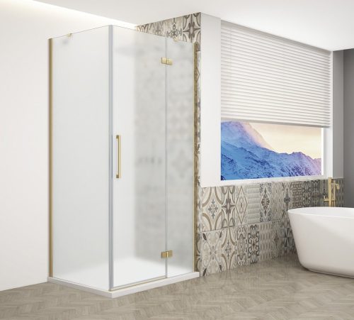 Zuhanykabin,Sapho Trinity Gold Matt szögletes zuhanykabin,matt üveg,jobbos 80x120 GT5612-80MR-G
