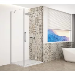   Zuhanykabin,Sapho Trinity Chrome szögletes zuhanykabin,átlátszó üveg,jobbos 90x120 GT5612-90CR-CH